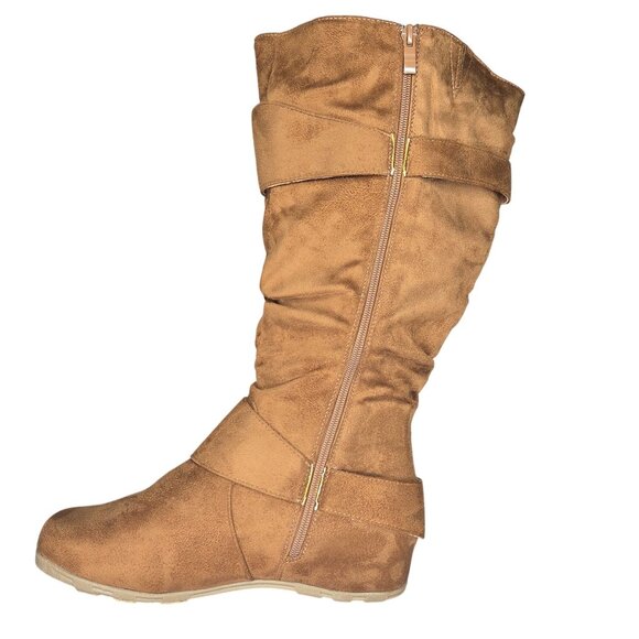Journee Collection Women's Jester Slouchy Camel Boots - Picture 2 of 8